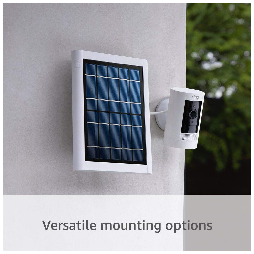 Ring Stick Up Cam Solar HD, cámara de seguridad con comunicación bidireccional , Funciona con Alexa