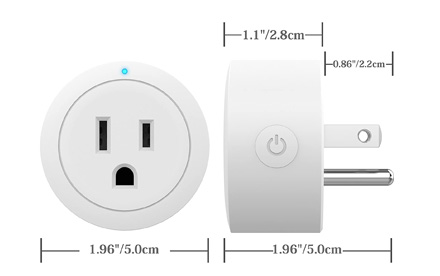 4 enchufes inteligentes con conexión Wi-Fi, temporizador pequeño compatible con Alexa Google Home IFTTT, no requiere concentrador, controla tus dispositivos desde cualquier lugar